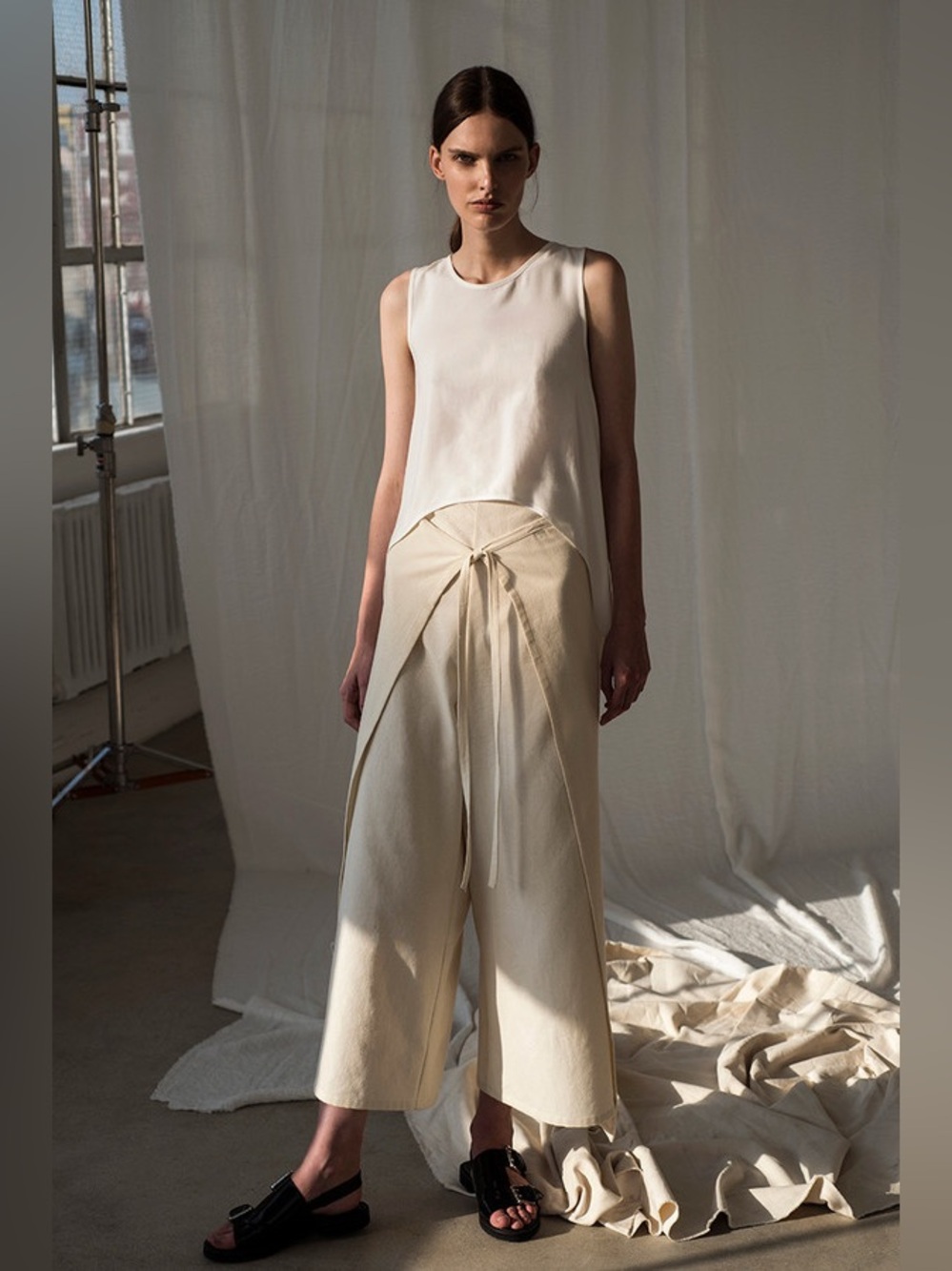 Shaina Mote Tulia Wide-Leg Tie Waist Pants